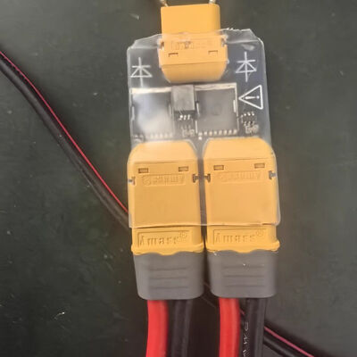 Adaptador de carga de batería dual con conector XT60 y placa paralela con conmutación automática para batería LiPo de dron RC