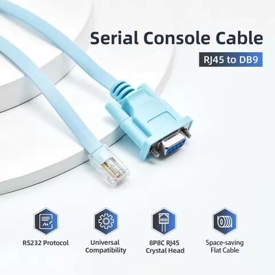 RJ45 a DB9 Cable de consola 1.5m RS232 a RJ45 Cables de consola Compatibles con el enrutador Cisco
