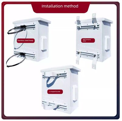 Casilla de acero galvanizado con cámara de videovigilancia con capa de revestimiento