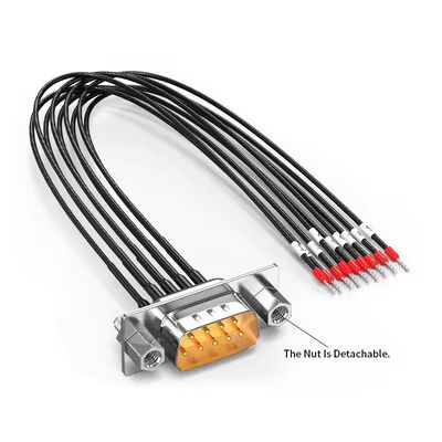 Cable de conector DB15/DB9/DB25 con número de tubo 26AWG 15Pin Puerto de serie de doble cable blindado