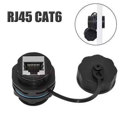 IP68 Conector de red RJ45 resistente al agua, blindaje circular Cat6A RJ45