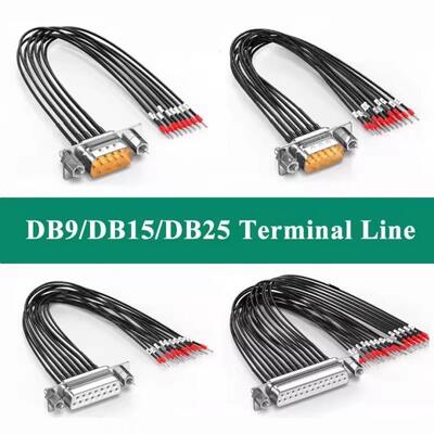 Cable de conector DB15/DB9/DB25 con número de tubo 26AWG 15Pin Puerto de serie de doble cable blindado