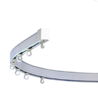 Cortina curvada ventana plástica Bendable resistente Rod Track Rail Inner Pulley de poste del aluminio