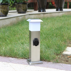 Stainless Steel Outdoor Garden Electrical Power Sockets Outlet LED Post Light Yard Stake