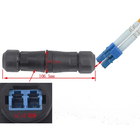Prenda impermeable al aire libre IP68 del conector de cable de la red del adaptador del cordón de Eextension de la fibra óptica