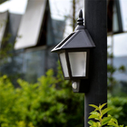 Luz del soporte LED de la pared de la llama al aire libre de la energía solar del sensor de movimiento que oscila para la lámpara de la iluminación de la seguridad del paisaje del jardín