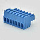 los bloques de terminales enchufables de tornillo del PWB de la echada de 3.81m m o de 3.50m m tapan + Pin Header Blue Color