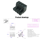 5.08mm Pitch PCB Pluggable Screw Terminal Blocks Plug + Right Angle Pin Header Black