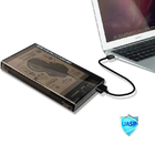 Caja externa transparente de la caja portátil del SSD de la pulgada HDD del recinto 2,5 del disco duro del puerto USB3.0