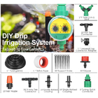 30 40 Meters Water Drip Irrigation Kit Greenhouse Automatic Watering System Timer Dripper Hose Sprinkler Set