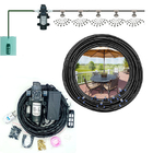 12V Booster Diaphragm Pump Water Misting System Fog Nozzles Mist Cooling Watering Kit 6M - 18M