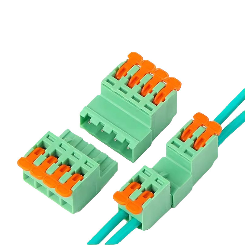 5.08mm Pitch PCB Bloques terminales enchufables palanca Presión rápida Crimp Enchufe de conexión de acoplamiento