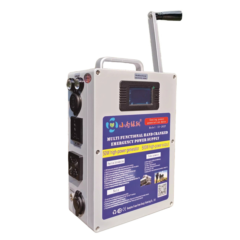 Generador de manivela de mano Generador de cargador Inversor portátil para exteriores 220V 500 Watts Power Pack
