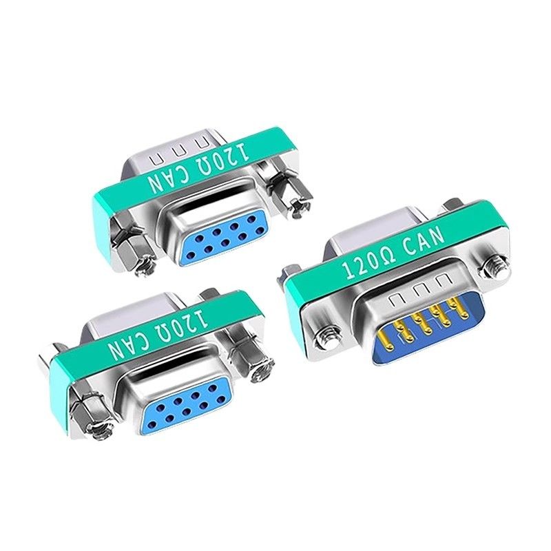 DB9 Conector de conexión de bus CAN de conversión de bus masculino a femenino Puerto de serie Integrado 120 ohm Resistencia terminal 1