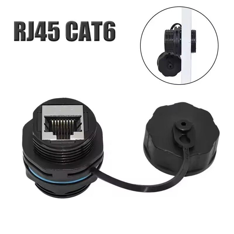 IP68 Conector de red RJ45 resistente al agua, blindaje circular Cat6A RJ45