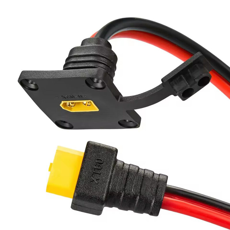 100cm 12 AWG XT60 Panel de montaje de cable XT90 de cable masculino a femenino Generador solar / batería LiPo / adaptador de drones FPV