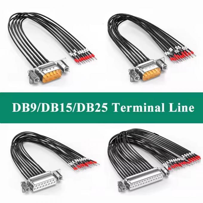 Cable de conector DB15/DB9/DB25 con número de tubo 26AWG 15Pin Puerto de serie de doble cable blindado