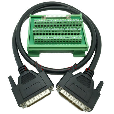 Adaptador femenino sub del tablero del desbloqueo del bloque de terminales del zócalo de DB44 D con el cable de 1 metro